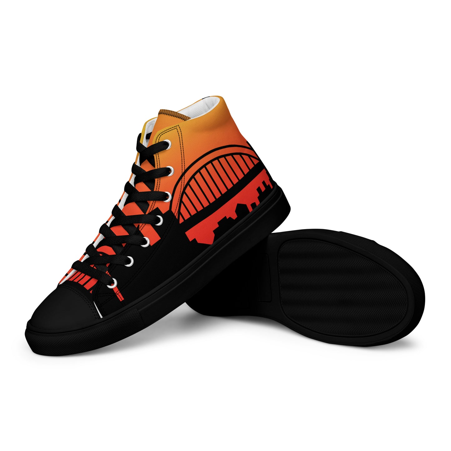 Men’s high top canvas shoes - Newcastle United 'Sunrise'