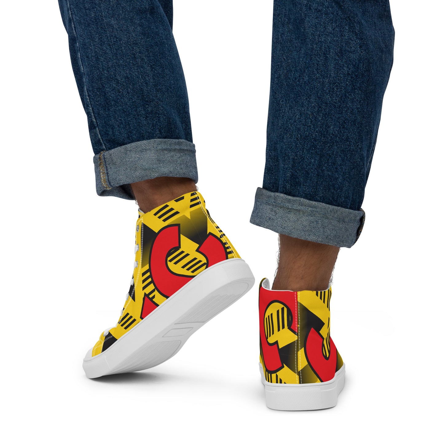 Men’s high top canvas shoes - Arsenal 'Bruised Banana'