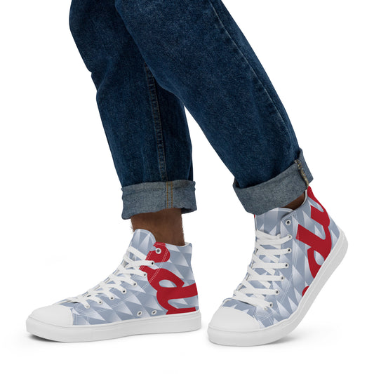 Men’s high top canvas shoes - Liverpool 'Grey Candy'