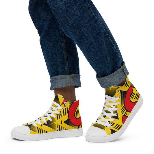 Men’s high top canvas shoes - Arsenal 'Bruised Banana'