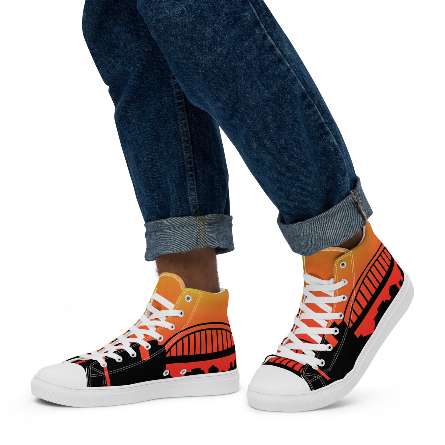 Men’s high top canvas shoes - Newcastle United 'Sunrise'