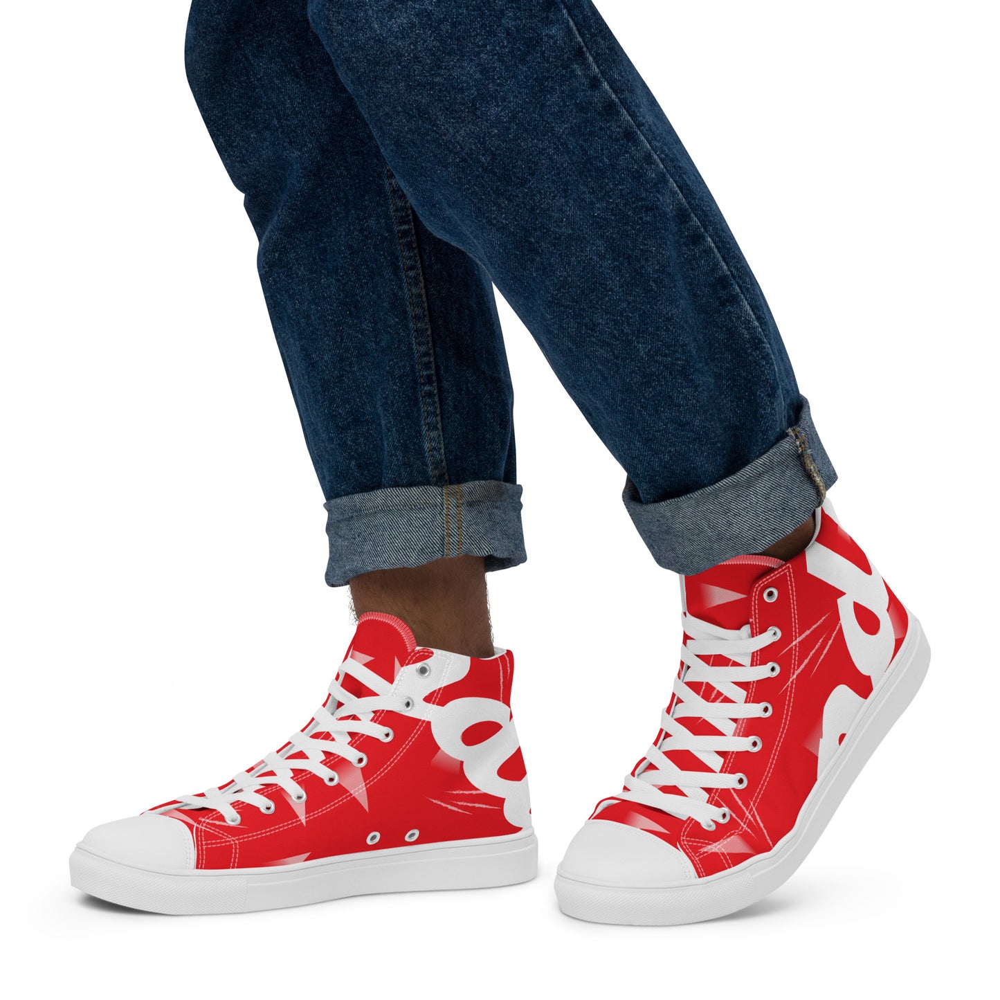 Men’s high top canvas shoes - Liverpool 'Red Candy'