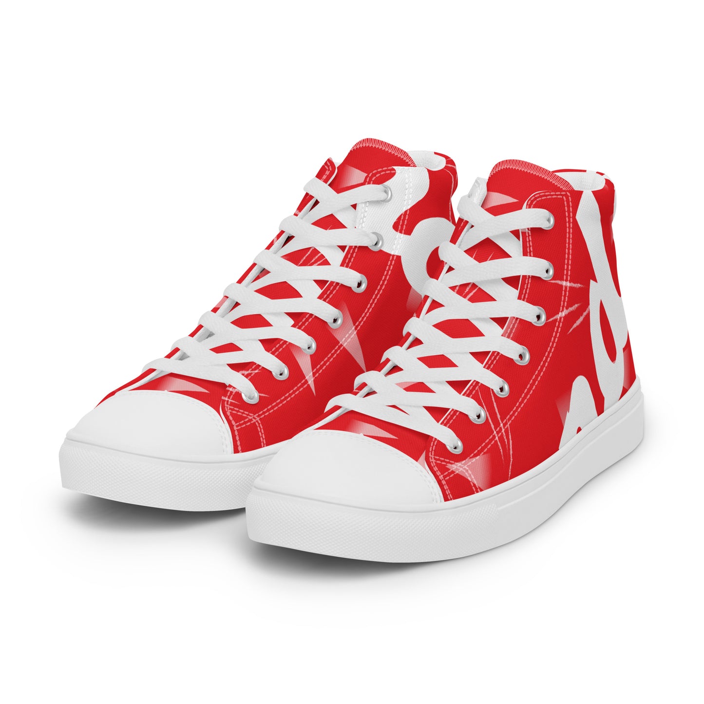 Men’s high top canvas shoes - Liverpool 'Red Candy'