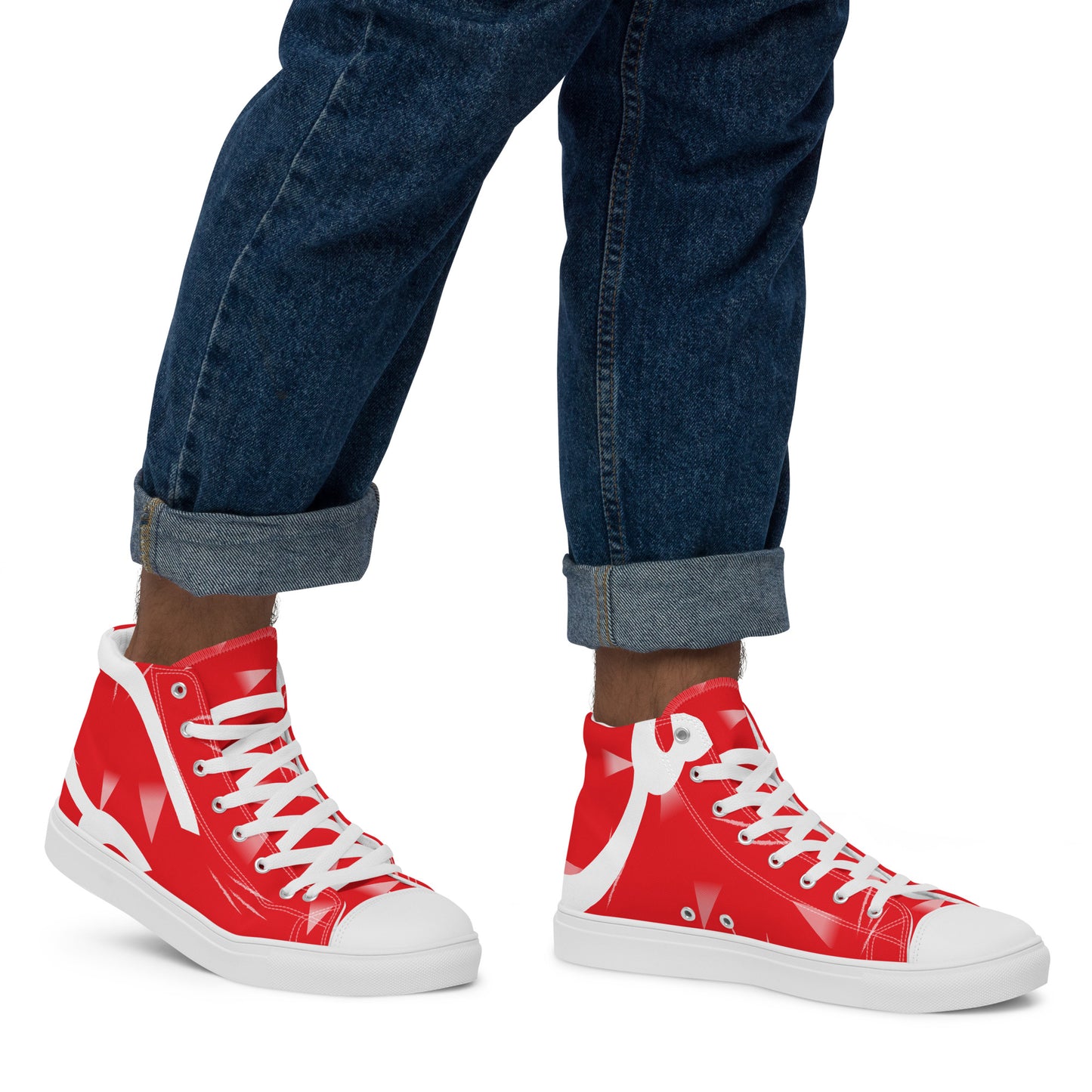 Men’s high top canvas shoes - Liverpool 'Red Candy'