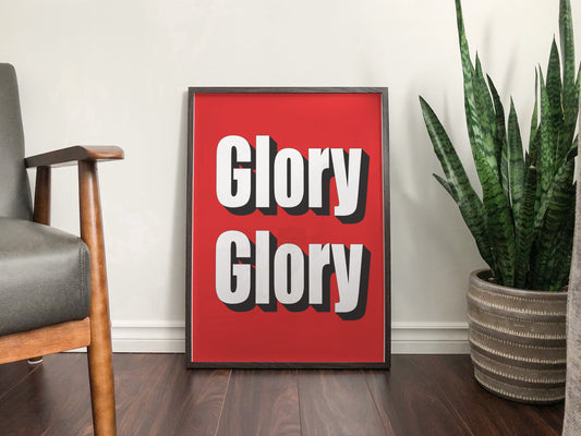 Manchester United - 'Glory Glory' Art Print