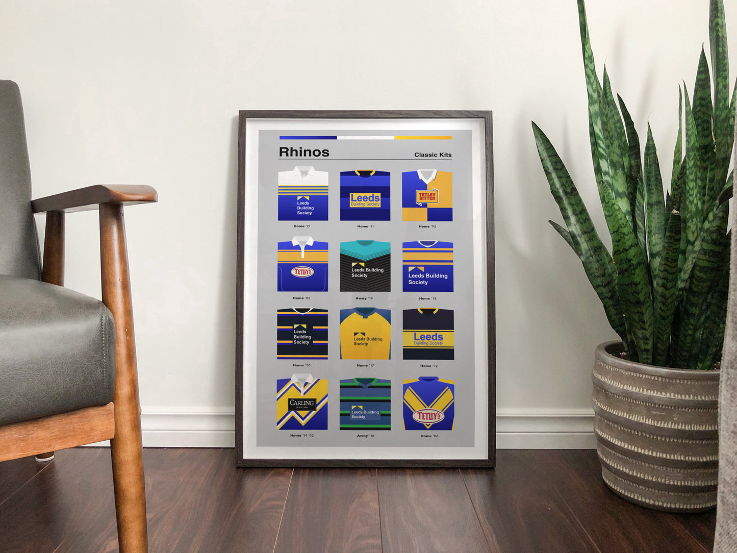 Leeds Rhinos - Rugby League -Classic Kits - Art Print