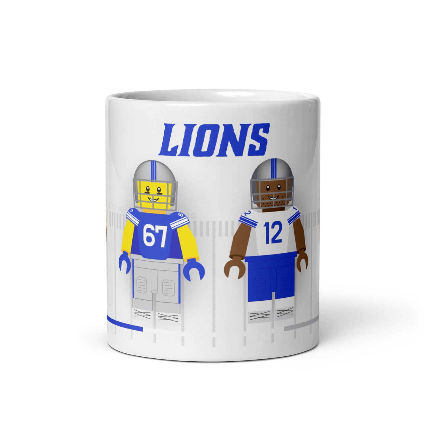 Detroit Lions Block Men Team Mug