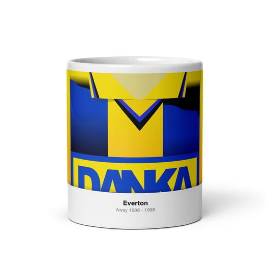 Everton Yellow and Blue 90's Away Kit Mug