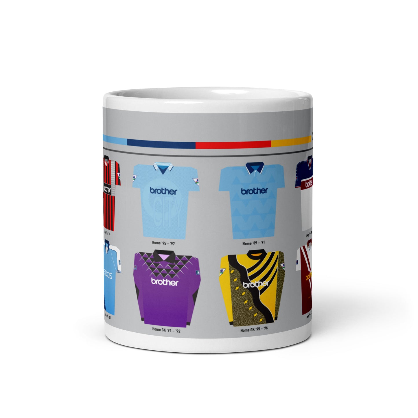 Man City Classic 90's Kits Mug