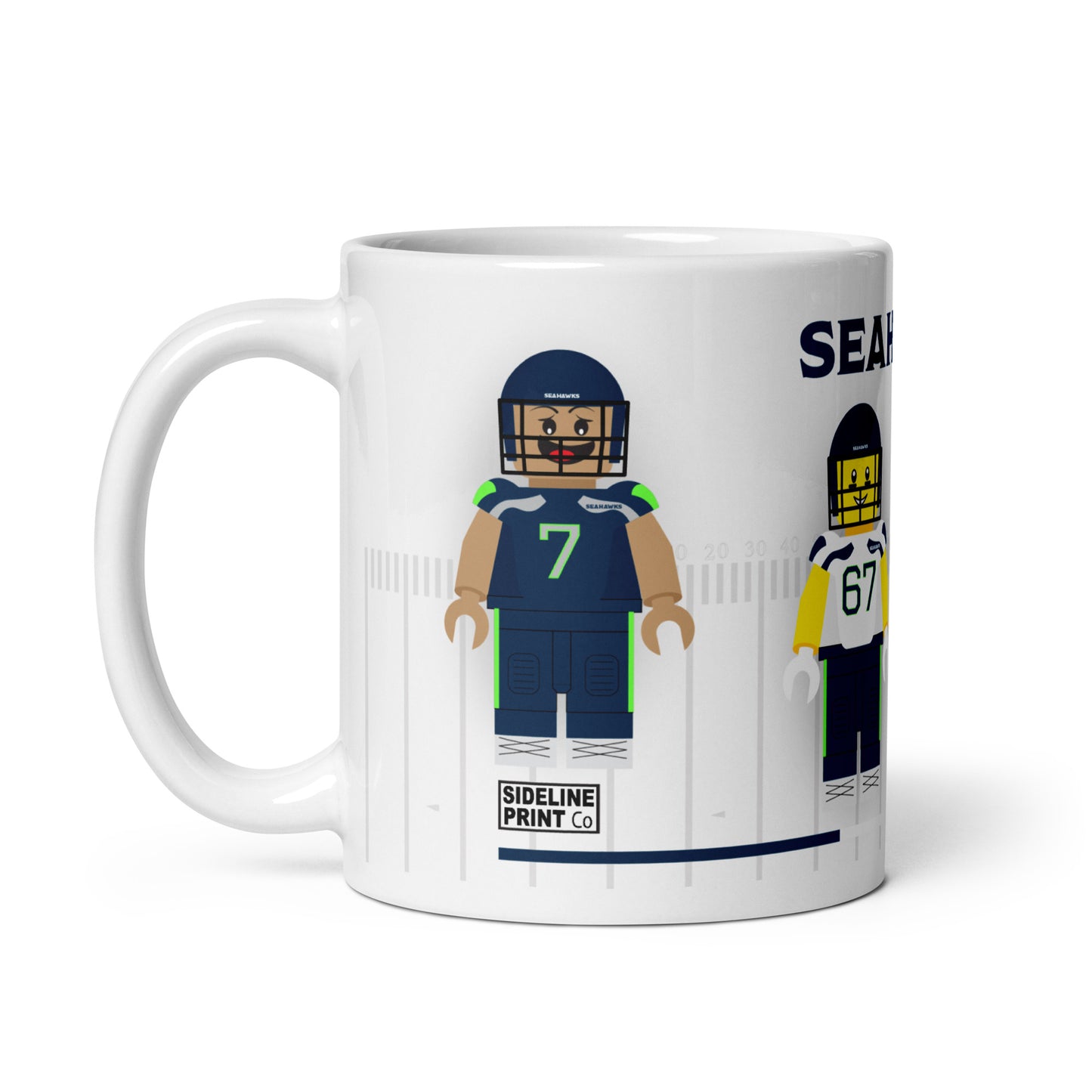 Seattle Seahawks Block Men Team Mug