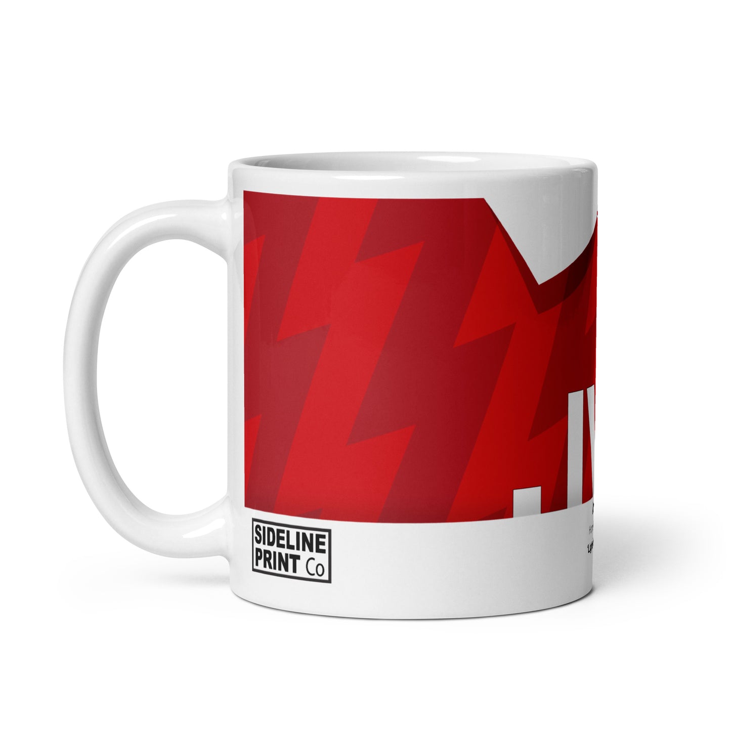 Arsenal Supporters Mug - Red Lightning