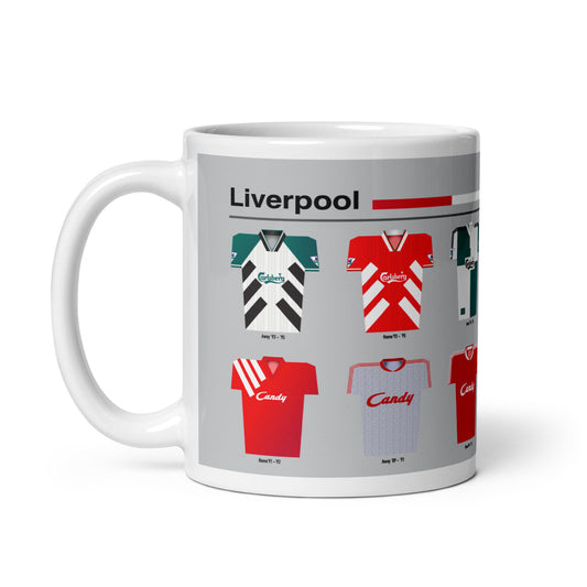 Liverpool Classic 90's Kits Mug