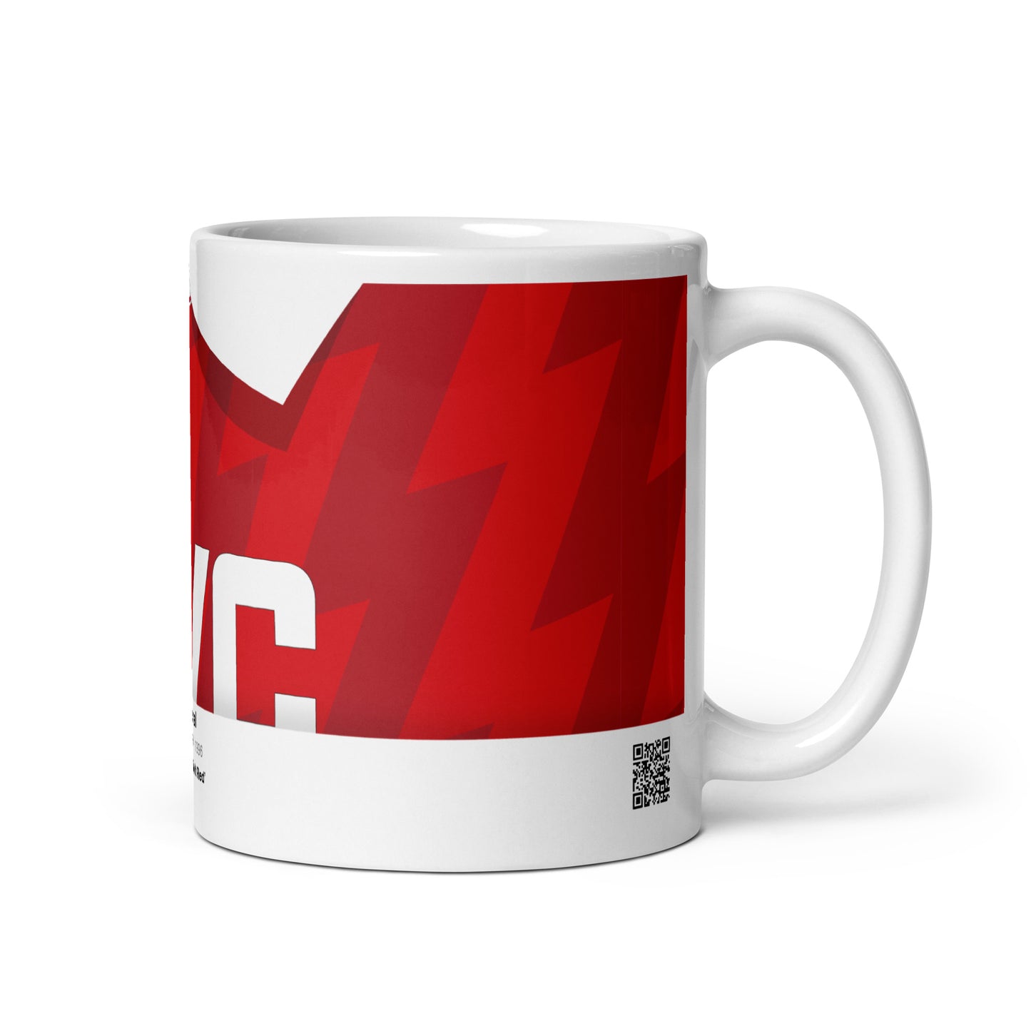 Arsenal Supporters Mug - Red Lightning