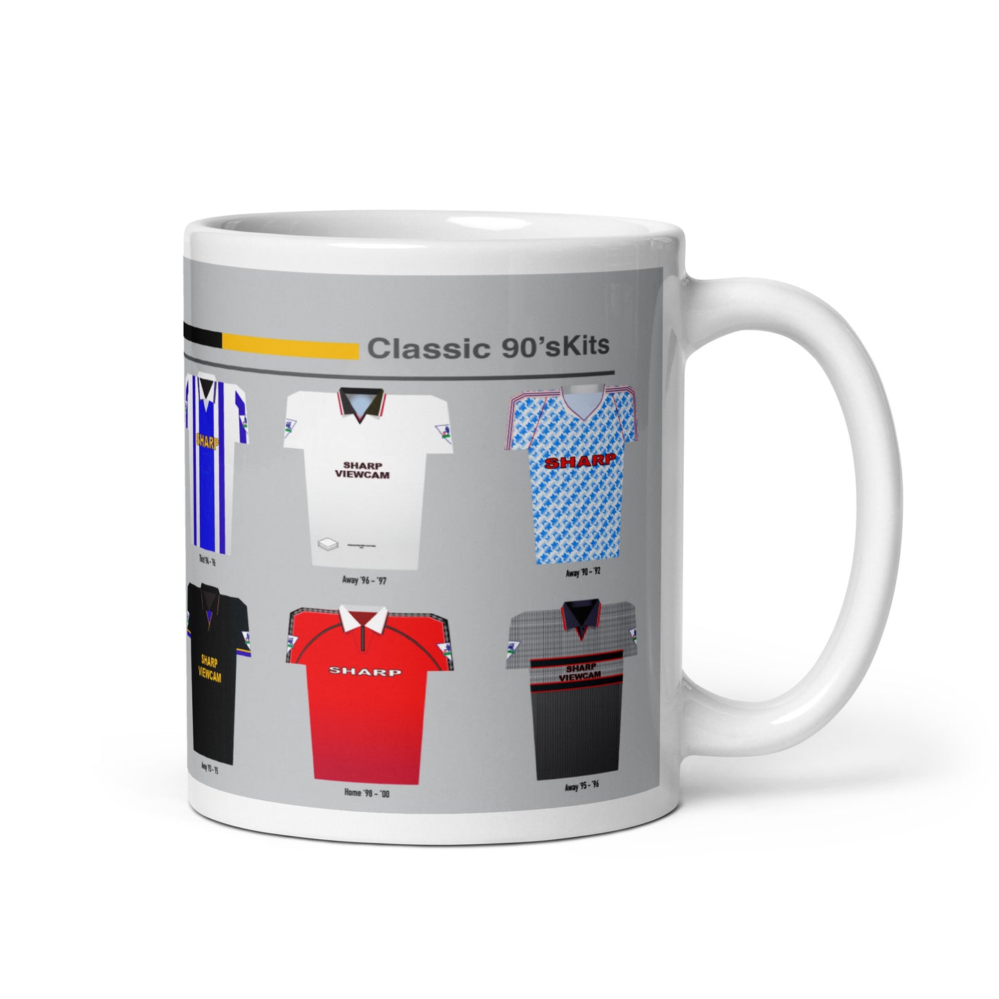 Man United Classic 90's Kits Mug