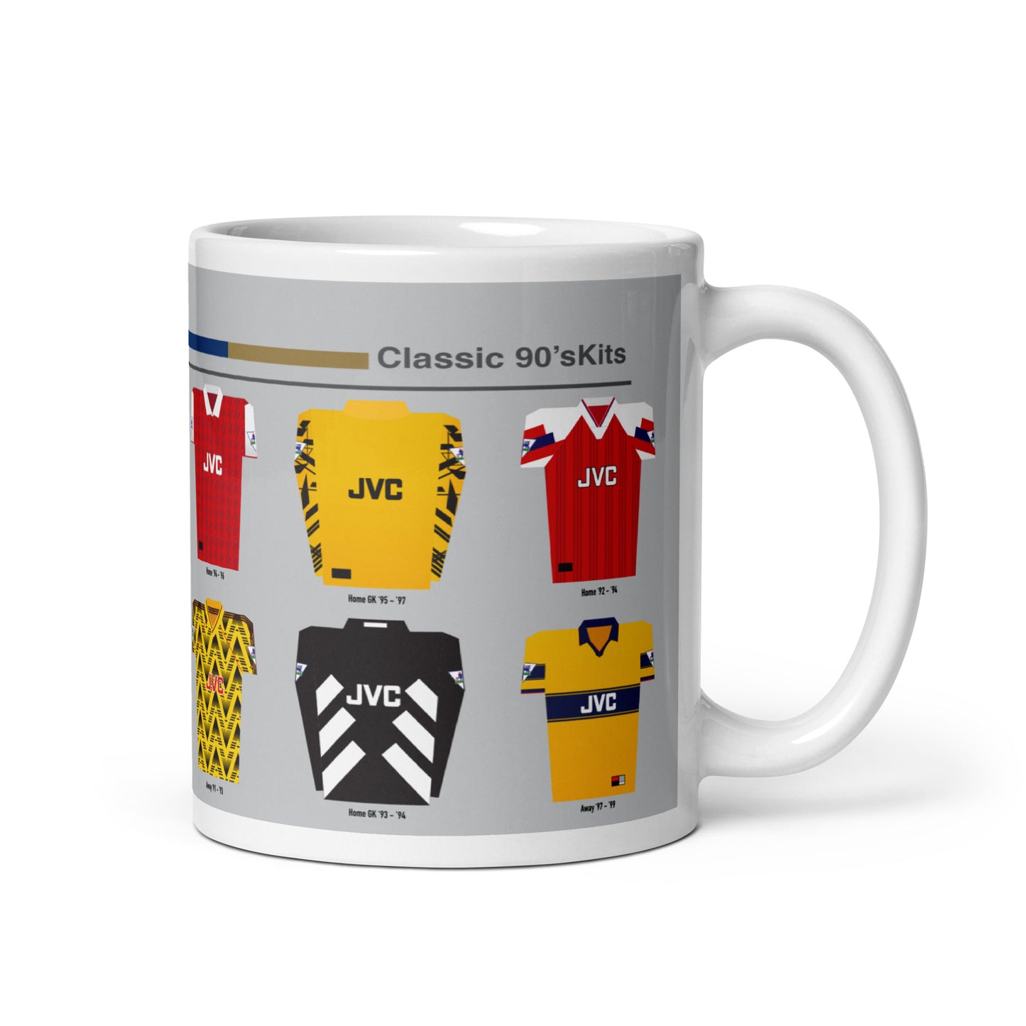 Arsenal Classic 90's Kits Mug