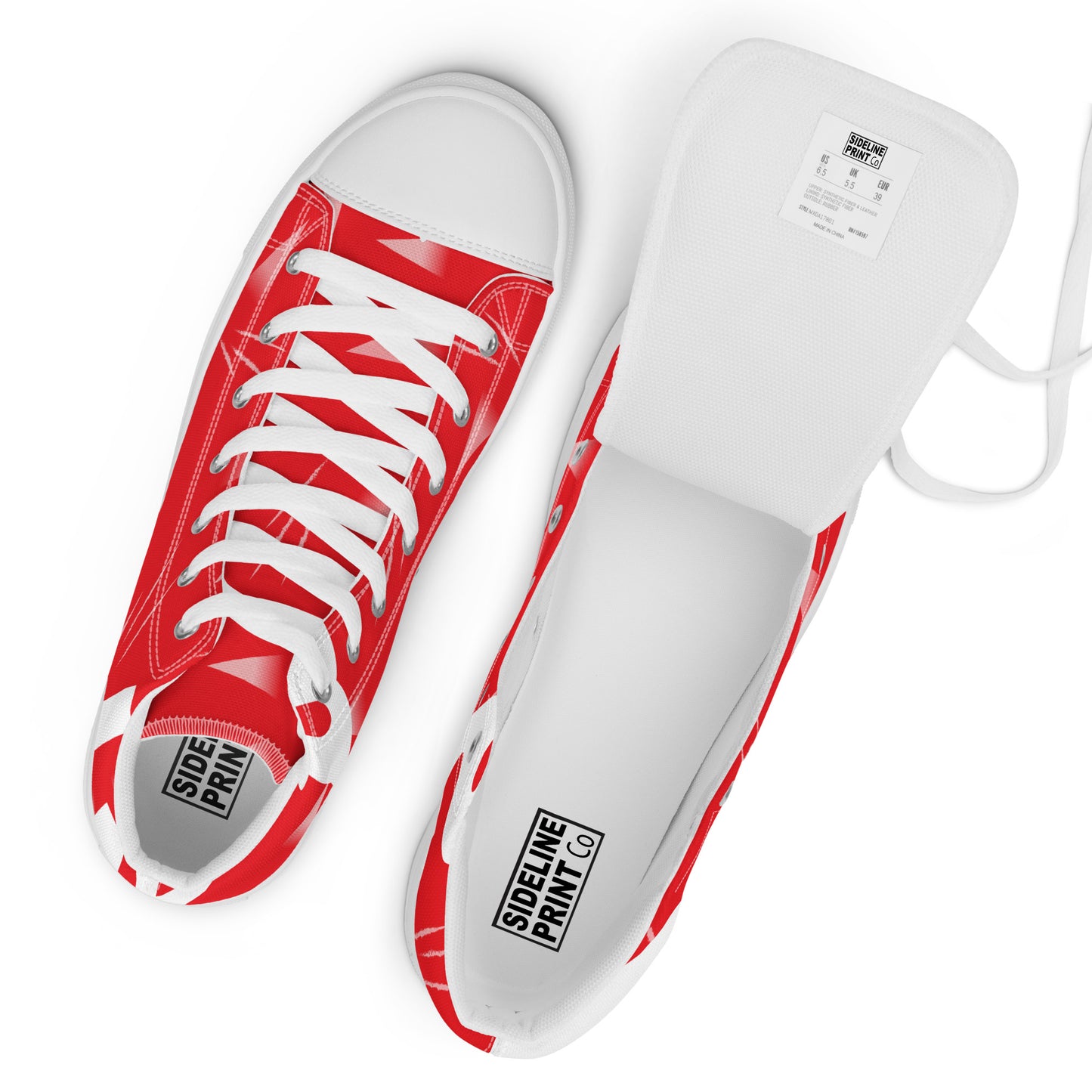 Women’s high top canvas shoes - Liverpool 'Red Candy'