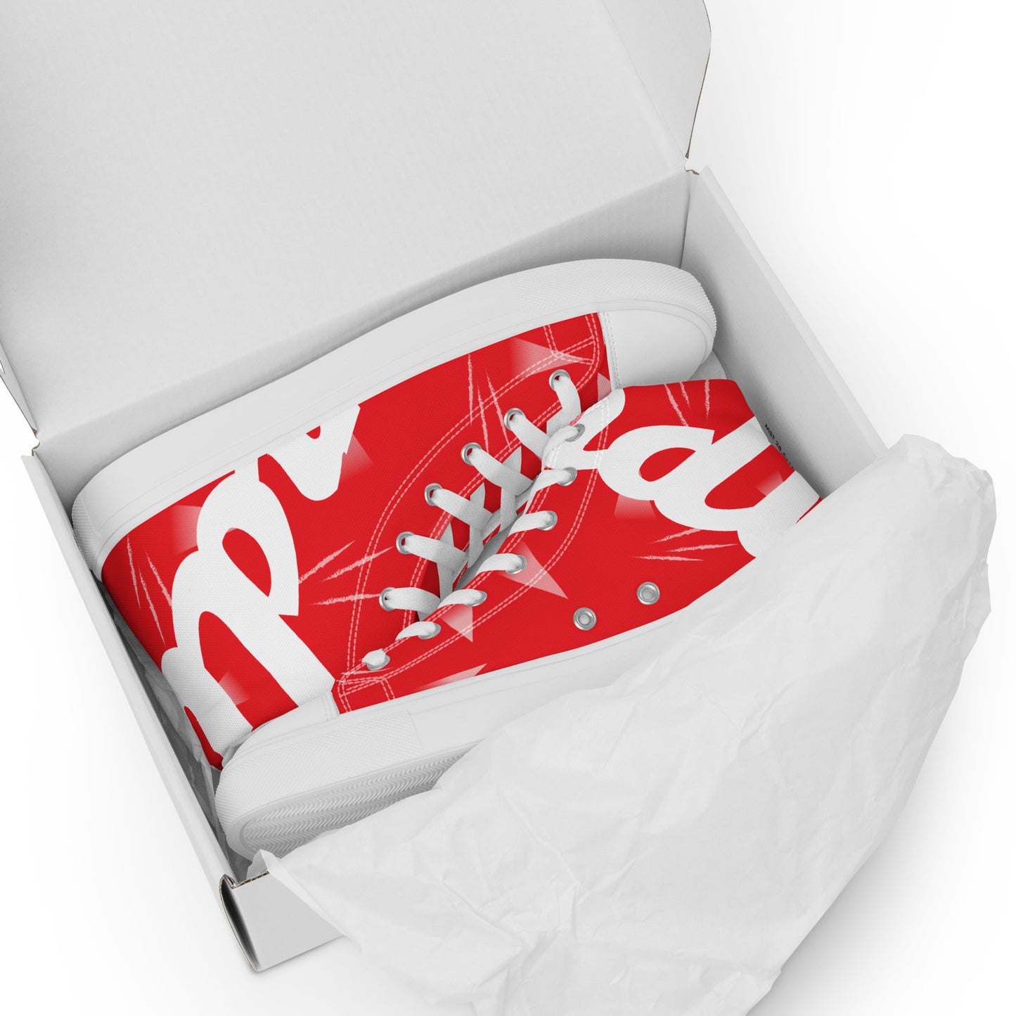 Women’s high top canvas shoes - Liverpool 'Red Candy'