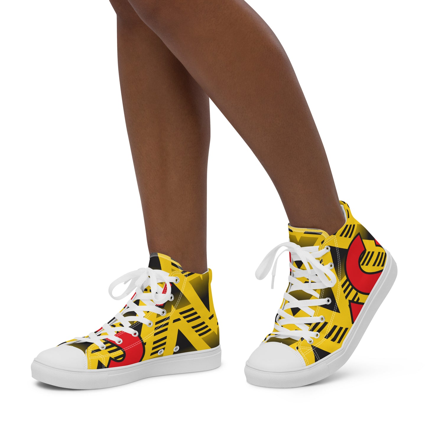 Women’s high top canvas shoes - Arsenal 'Bruised Banana'