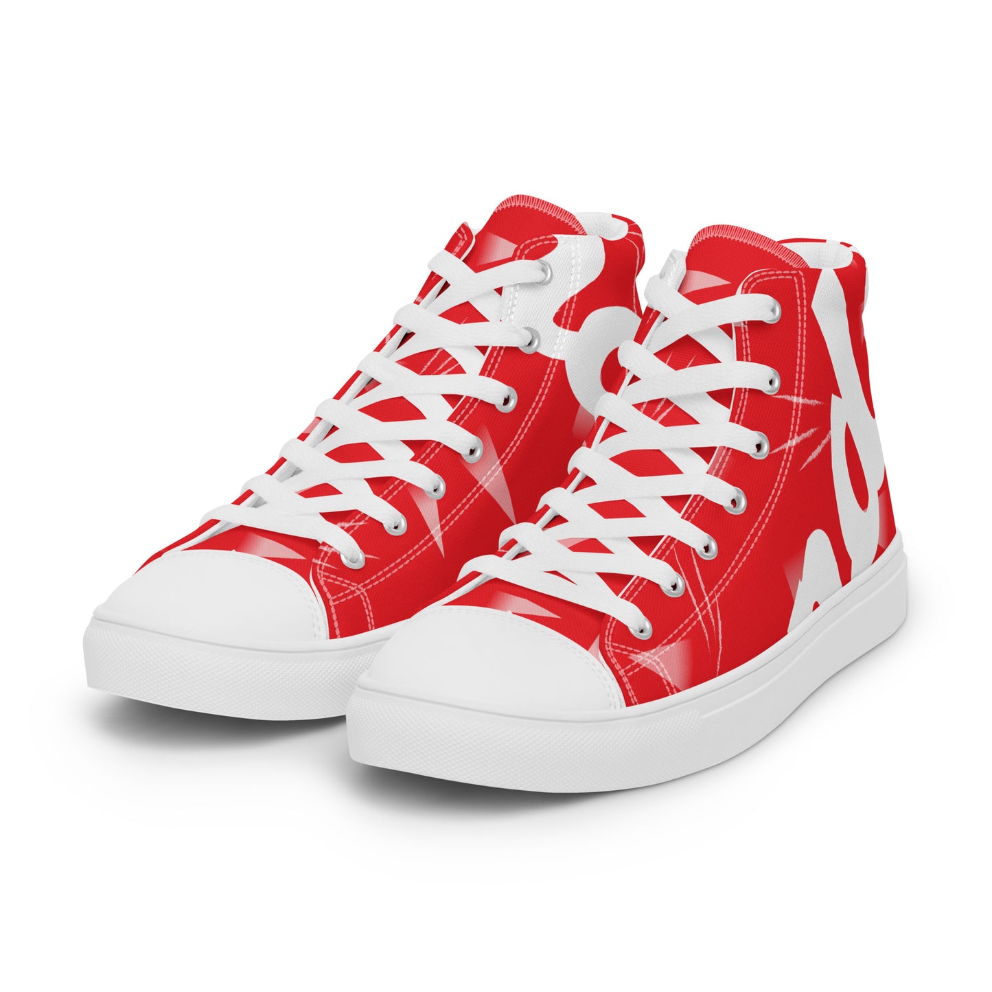 Women’s high top canvas shoes - Liverpool 'Red Candy'