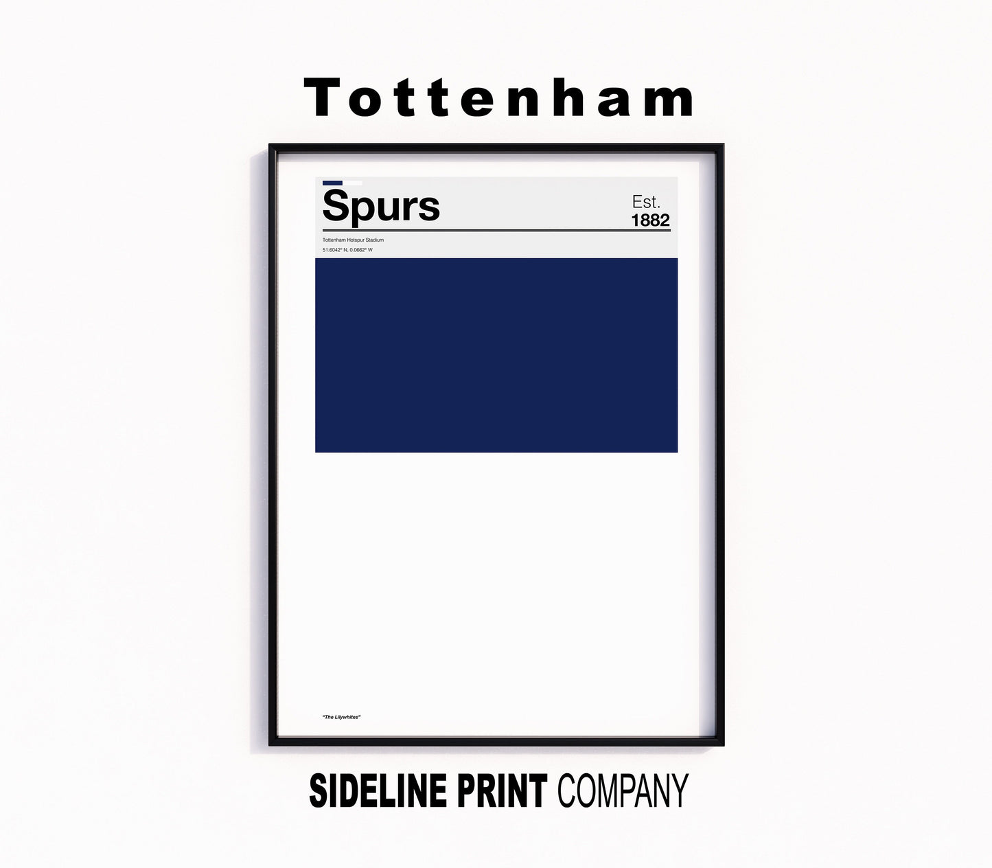 Tottenham Hotspur - Team Colours - Art Print - Football Gift