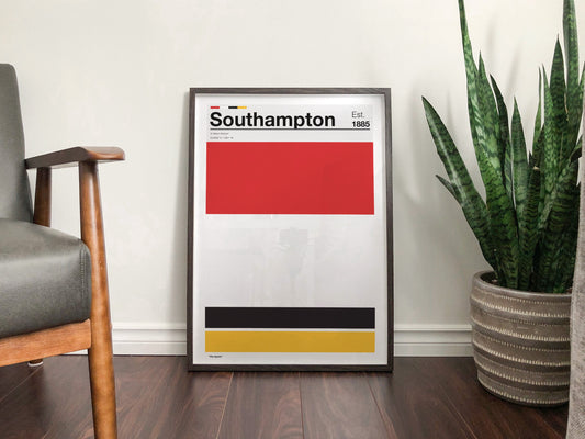 Southampton Football - Team Colours - Art Print - Football Gift