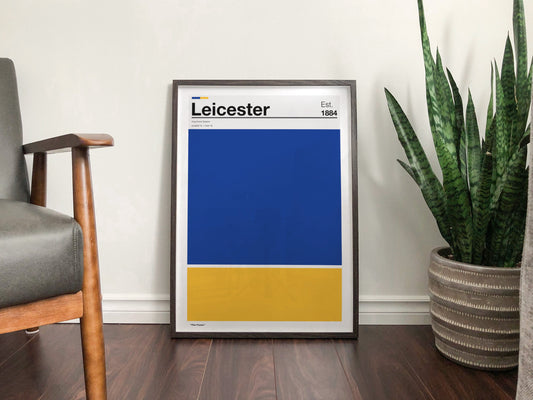 Leicester Football - Team Colours - Art Print - Football Gift