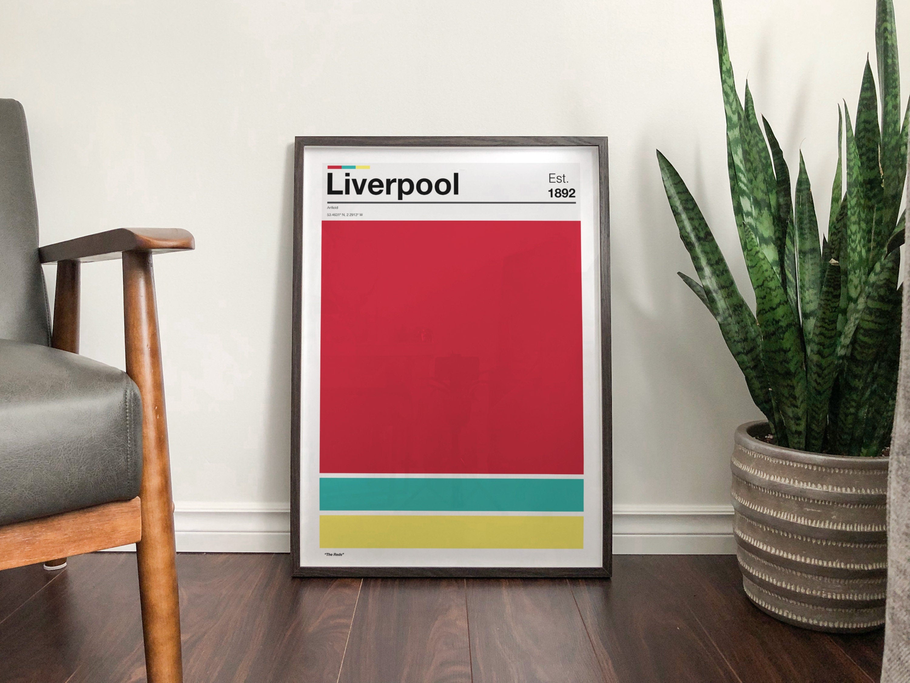 Liverpool Football - Team Colours - Art Print - Football Gift ...