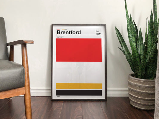 Brentford - Team Colours - Art Print - Football Gift