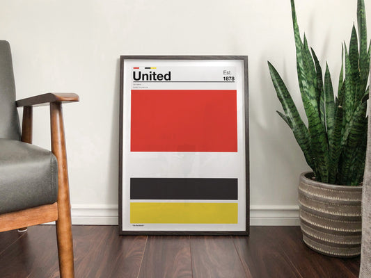 Manchester United - Team Colours - Art Print - Football Gift