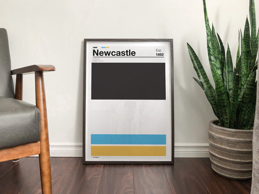 Newcastle United - Team Colours - Art Print - Football Gift