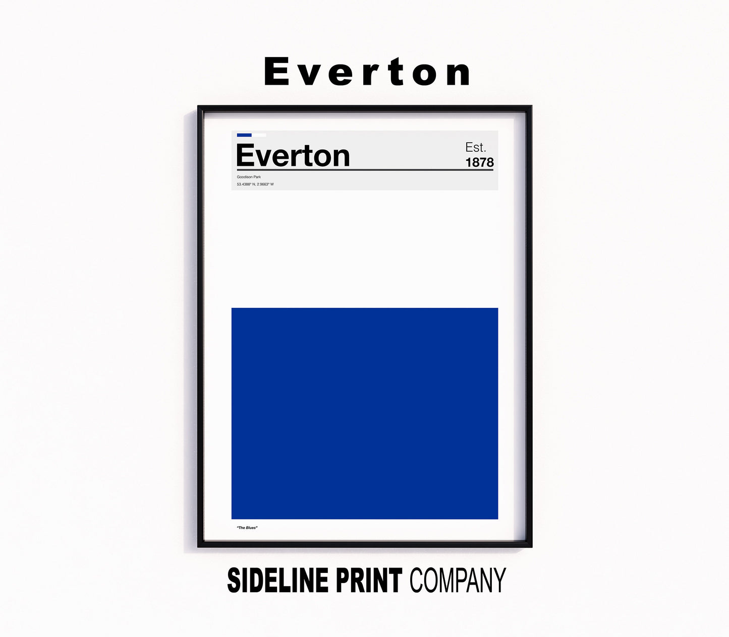 Everton Football Club - Team Colours - Art Print - Football Gift