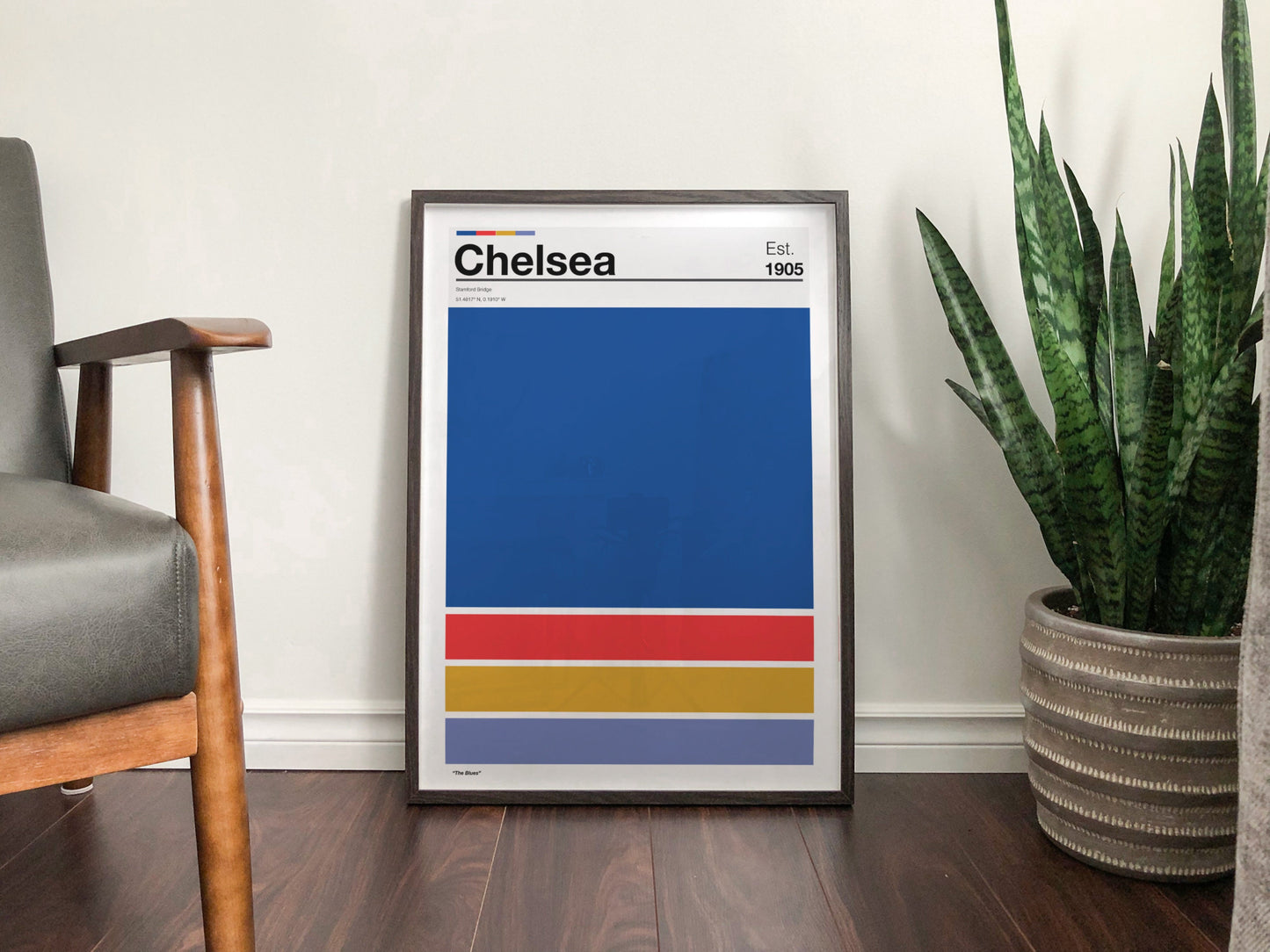 Chelsea Football - Team Colours - Art Print - Football Gift