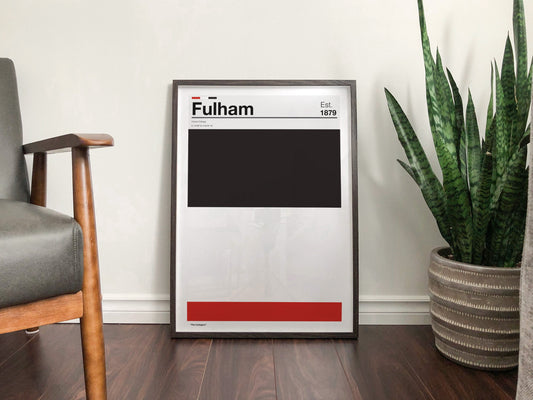 Fulham Football - Team Colours - Art Print - Football Gift