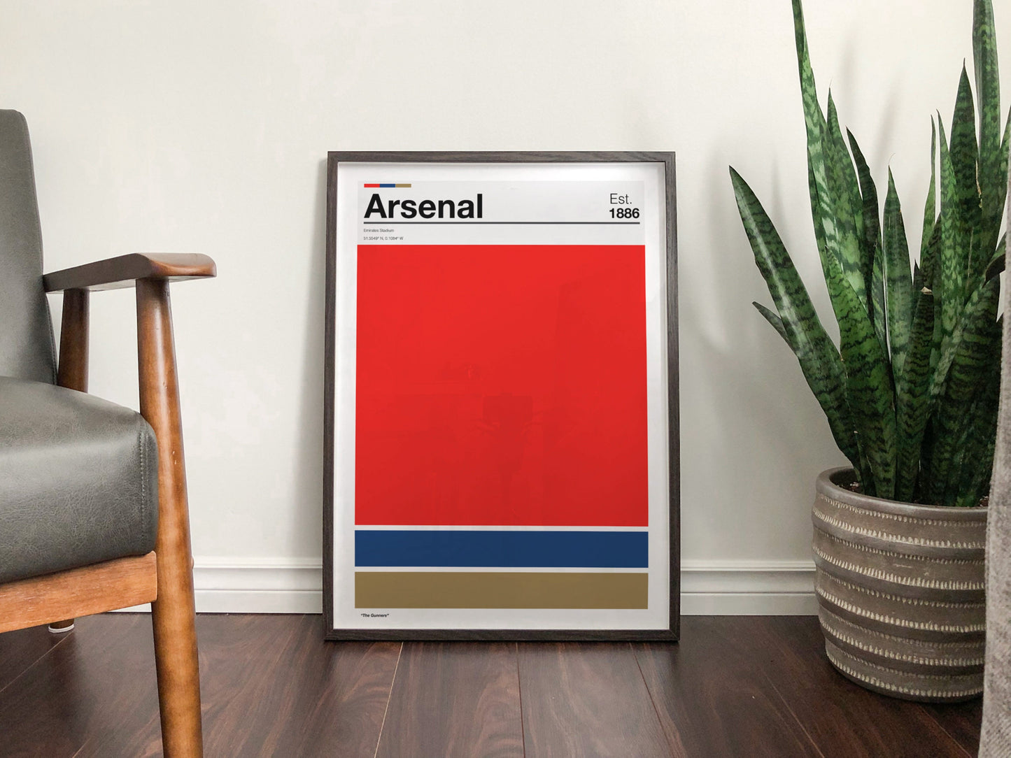 Arsenal Football - Team Colours - Art Print - Football Gift