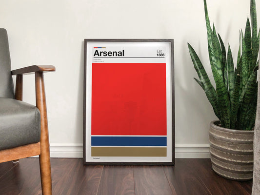Arsenal Football - Team Colours - Art Print - Football Gift