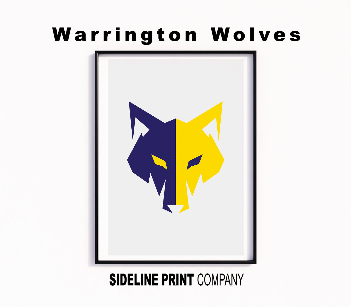 Warrington 'Wolves' - Wolf 1 - Rugby League - Wall Art