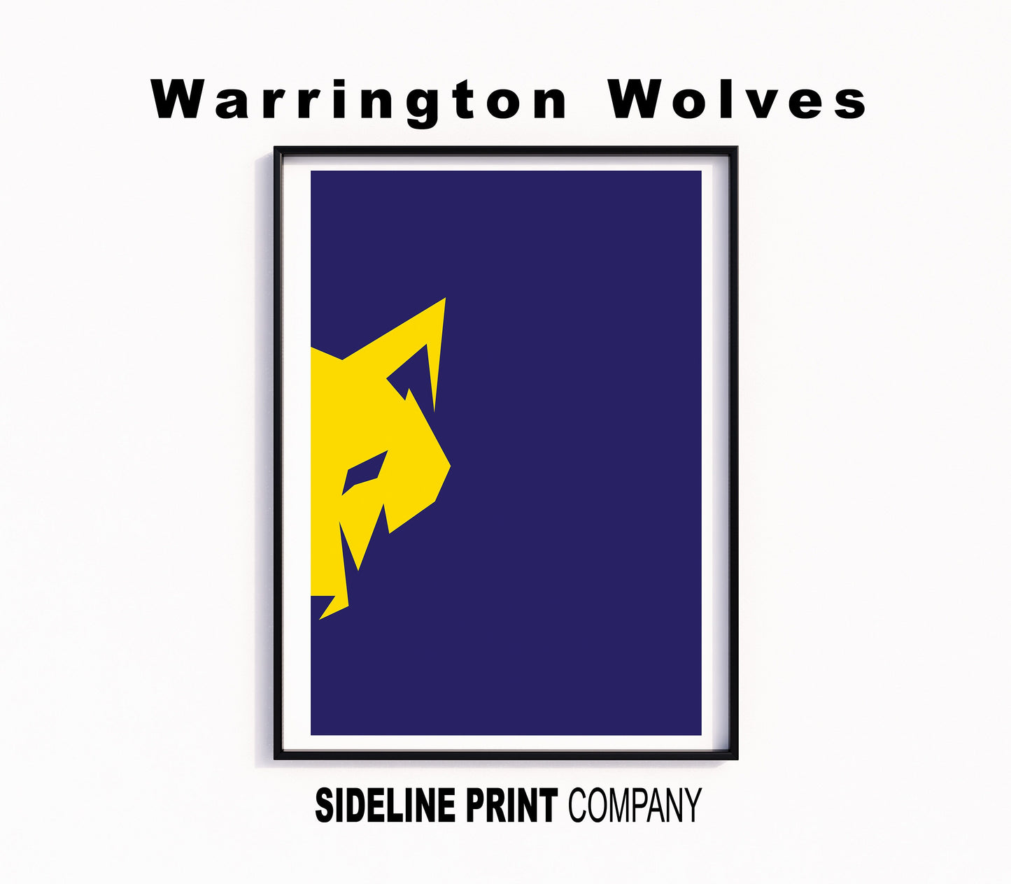 Warrington 'Wolves' - Wolf 2 - Rugby League - Wall Art