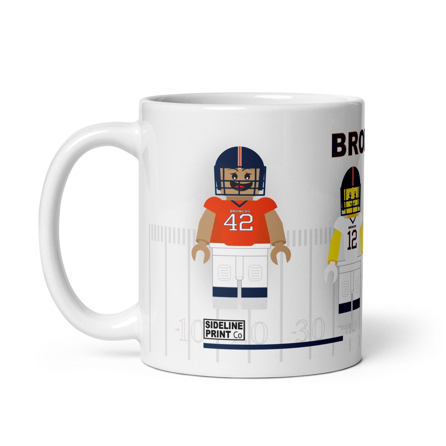 Denver Broncos Block Men Team Mug