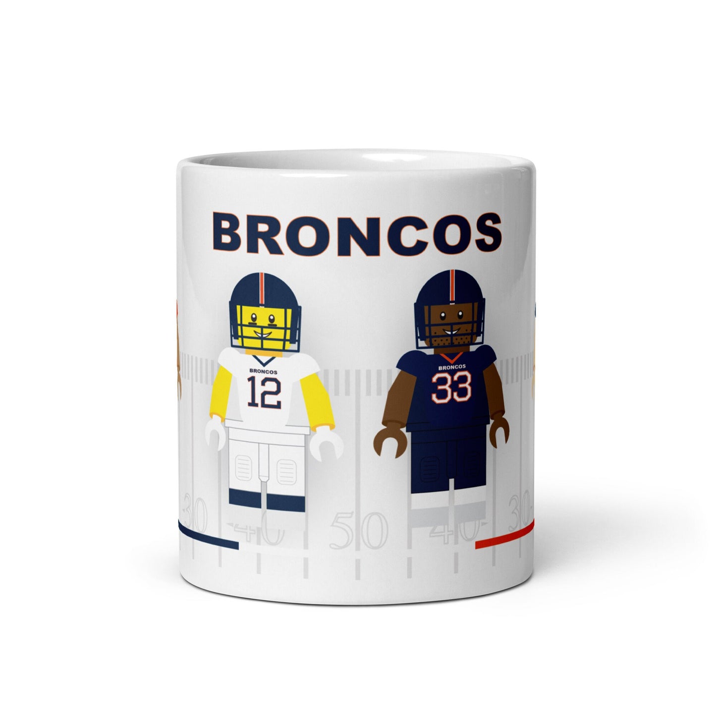 Denver Broncos Block Men Team Mug