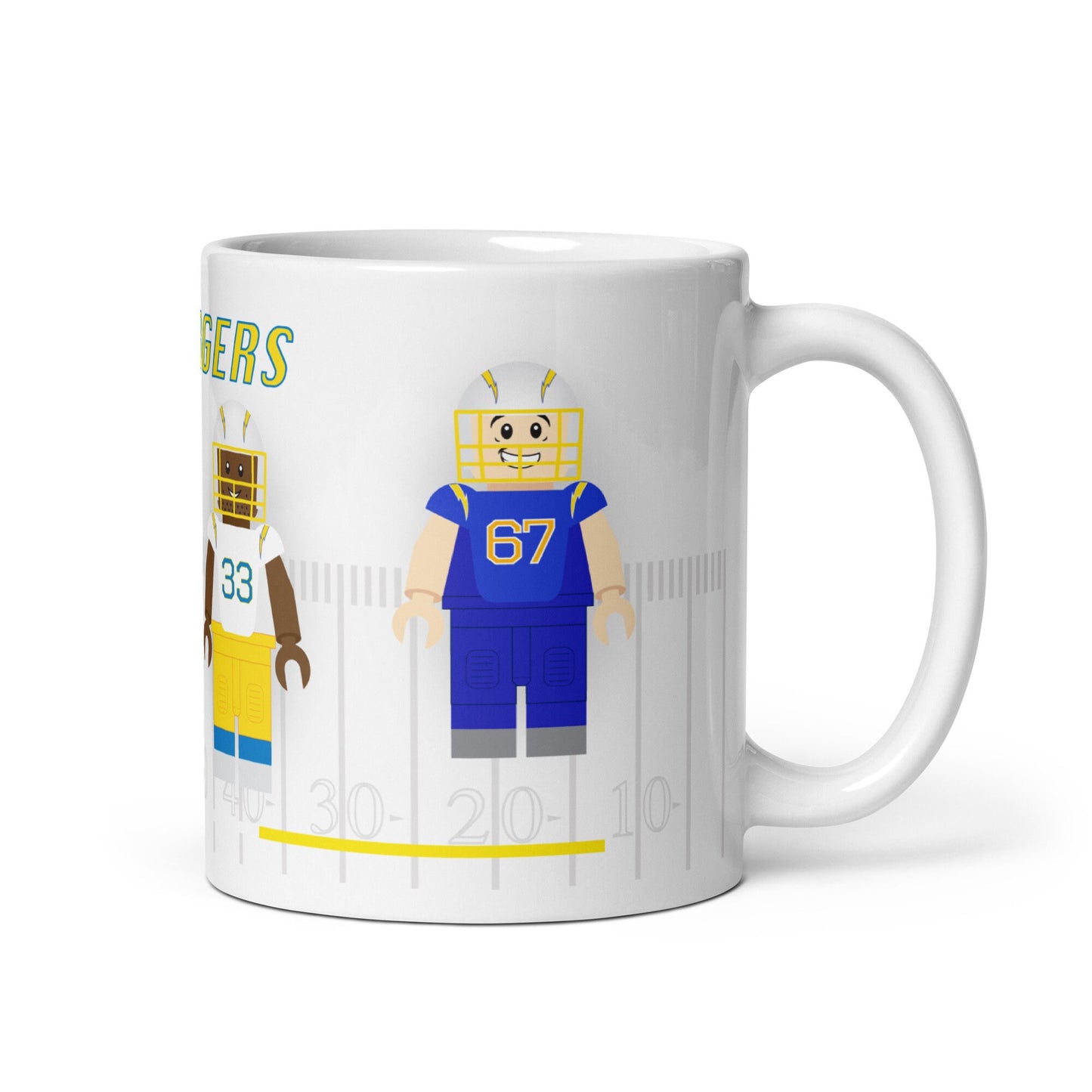 L.A Chargers Block Men Team Mug