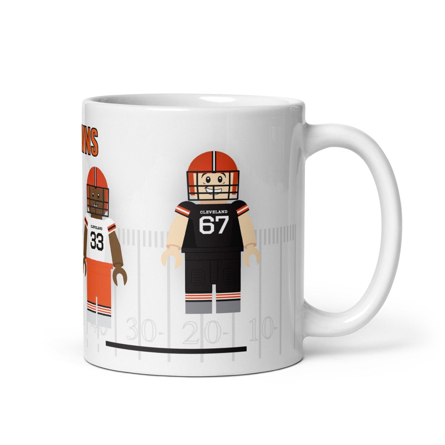 Cleveland Browns Block Men Team Mug