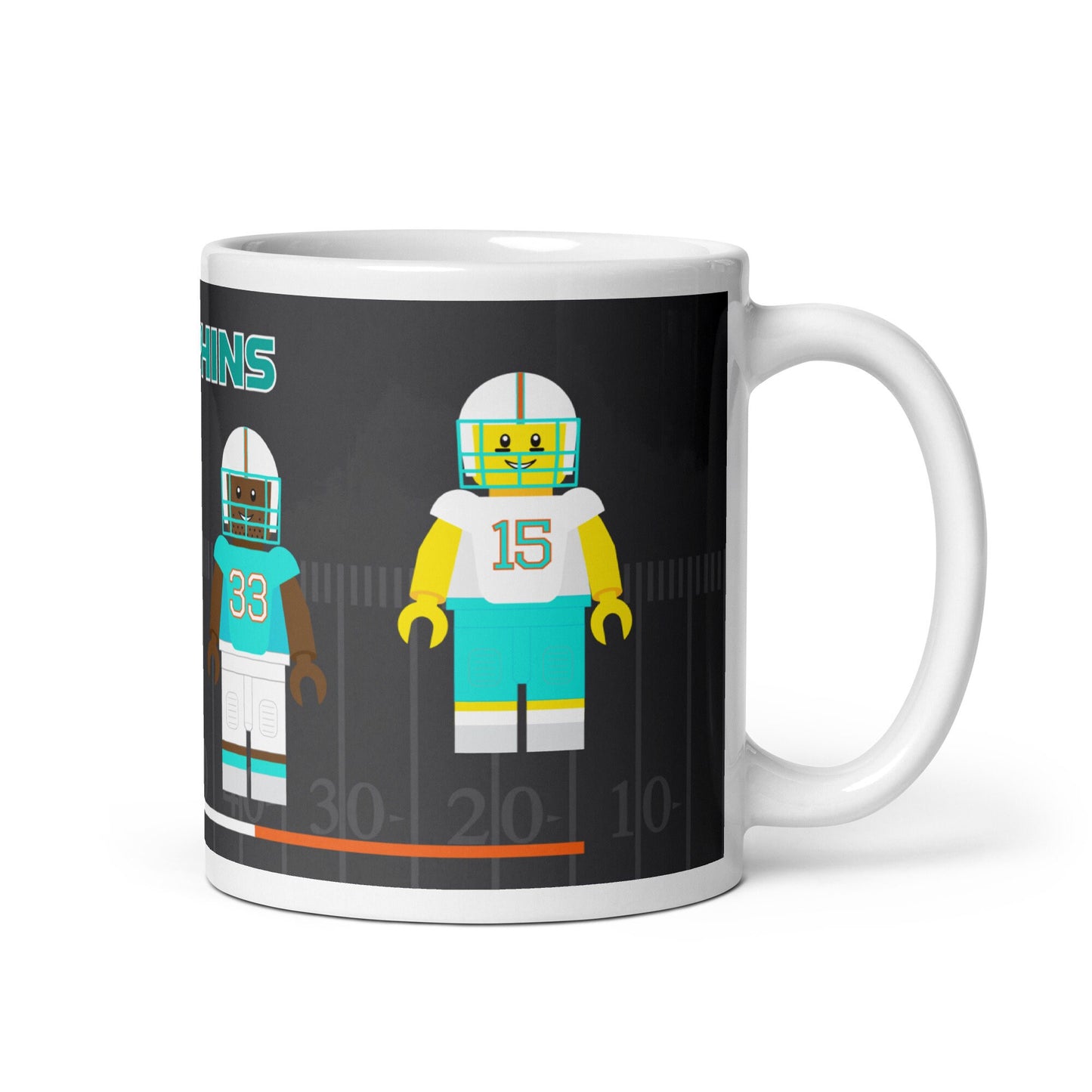 Miami Dolphins Block Men Team Mug