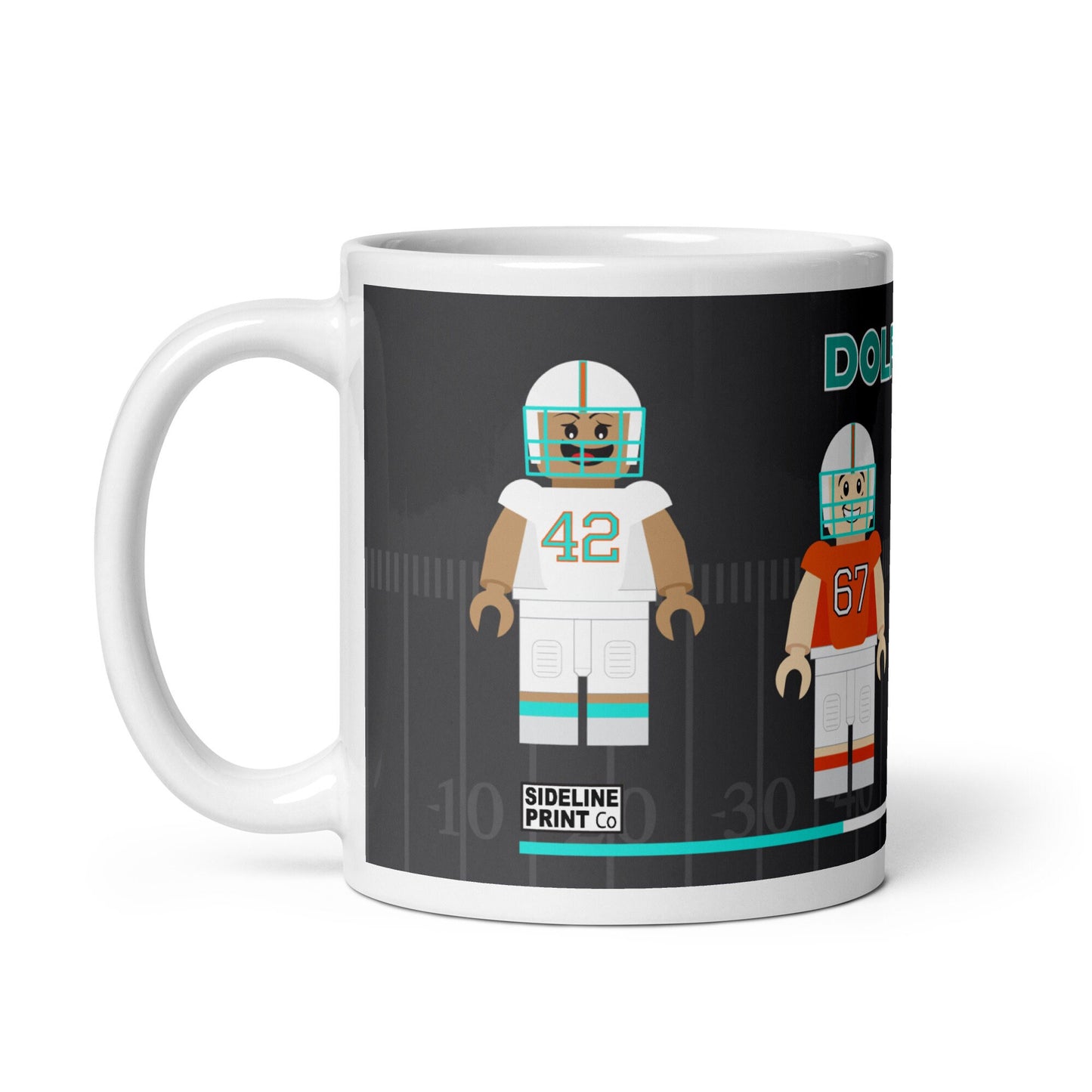 Miami Dolphins Block Men Team Mug